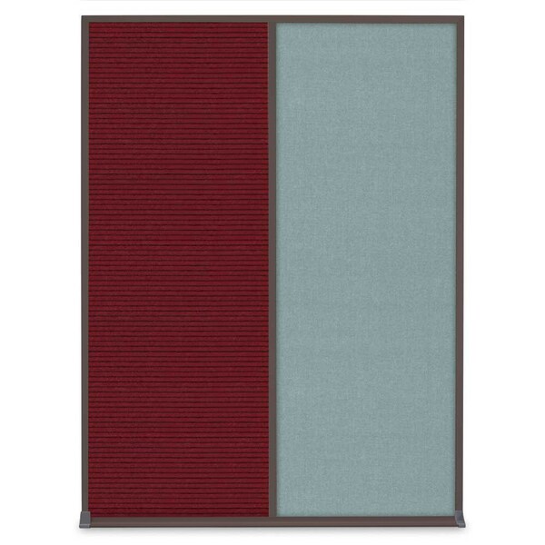 United Visual Products Single Door Radius Plus Corkboard, 24"X UV8001PLUS-BLACK-FORBO - main